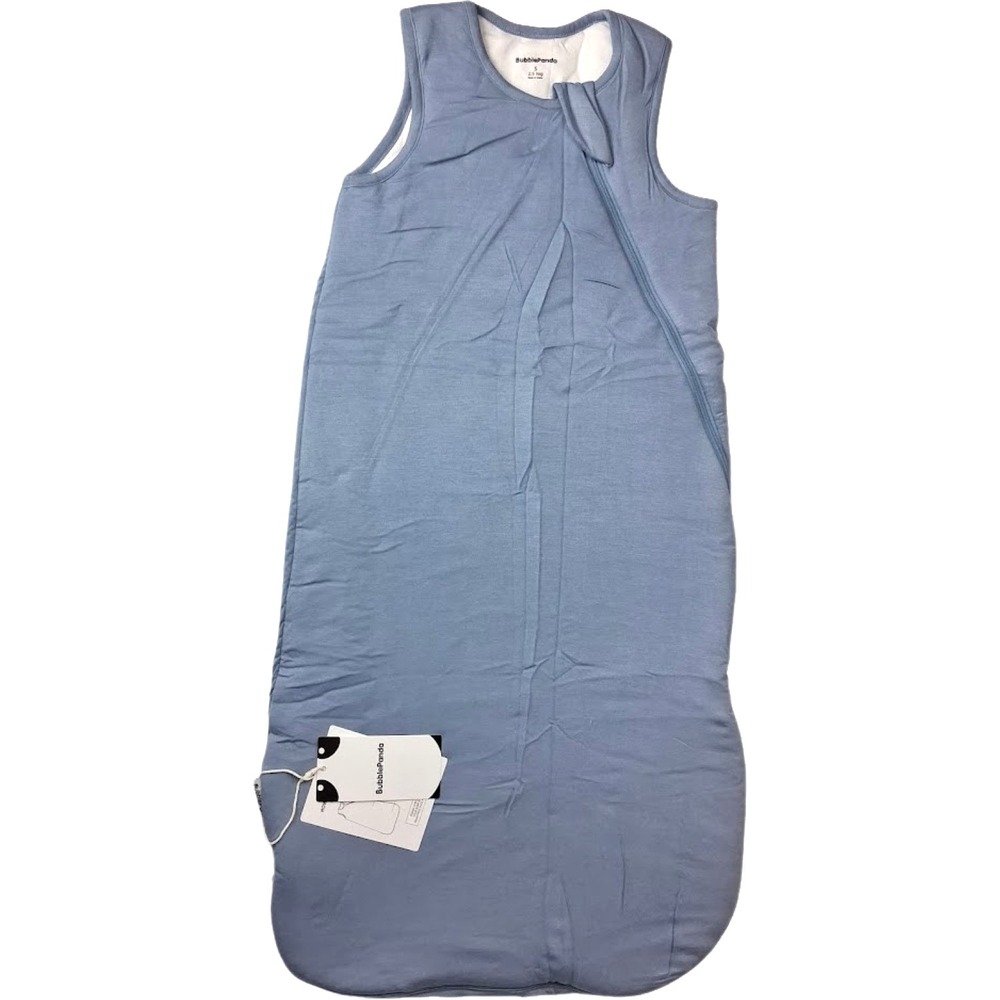 BubblePanda Blue 2.5 Tog Bamboo 7-18 lbs Rayon Bamboo Sleepsack Unisex NEW Small